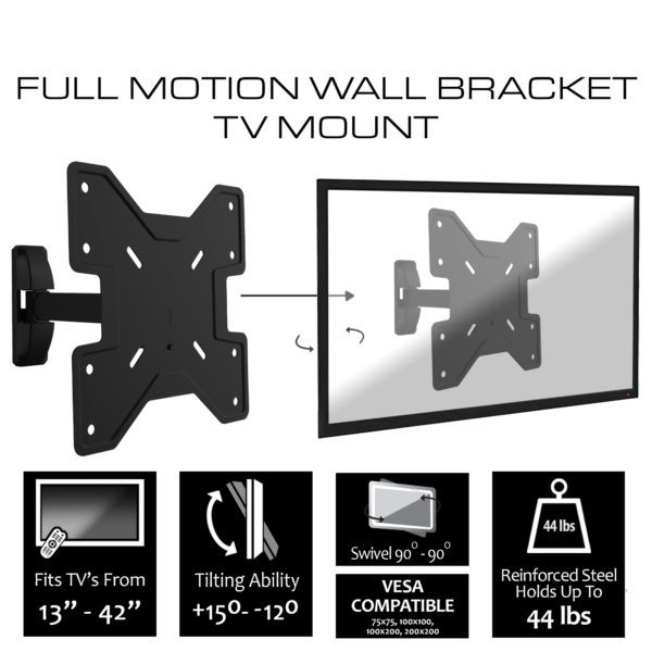 XMB1-0126-BLK_Full Motion TV Mount