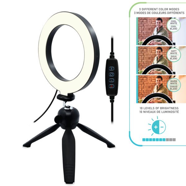 XCA2-1020-BLK LED Ring Light with Tripod 3